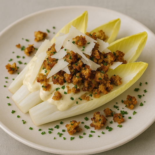 Endive Caesar with Pecorino & Herby Sourdough Breadcrumbs